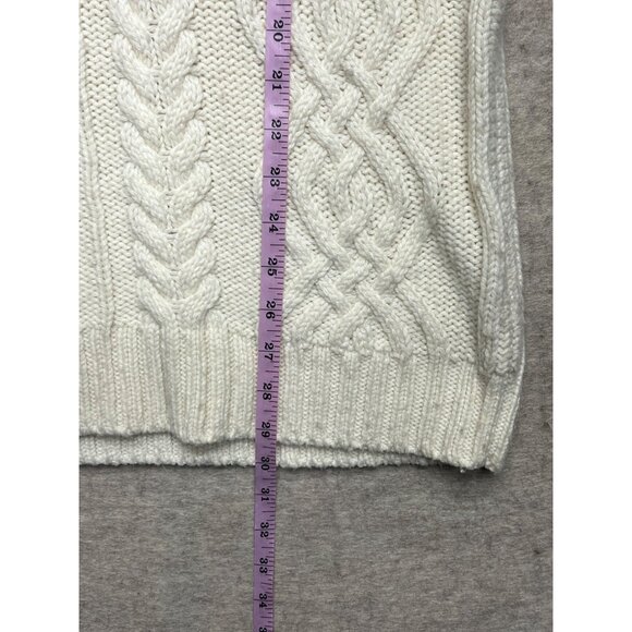 Old Navy Wool Blend Cable Knit Long Sleeve Fisherman Pullover Sweater Size XL - Picture 10 of 10